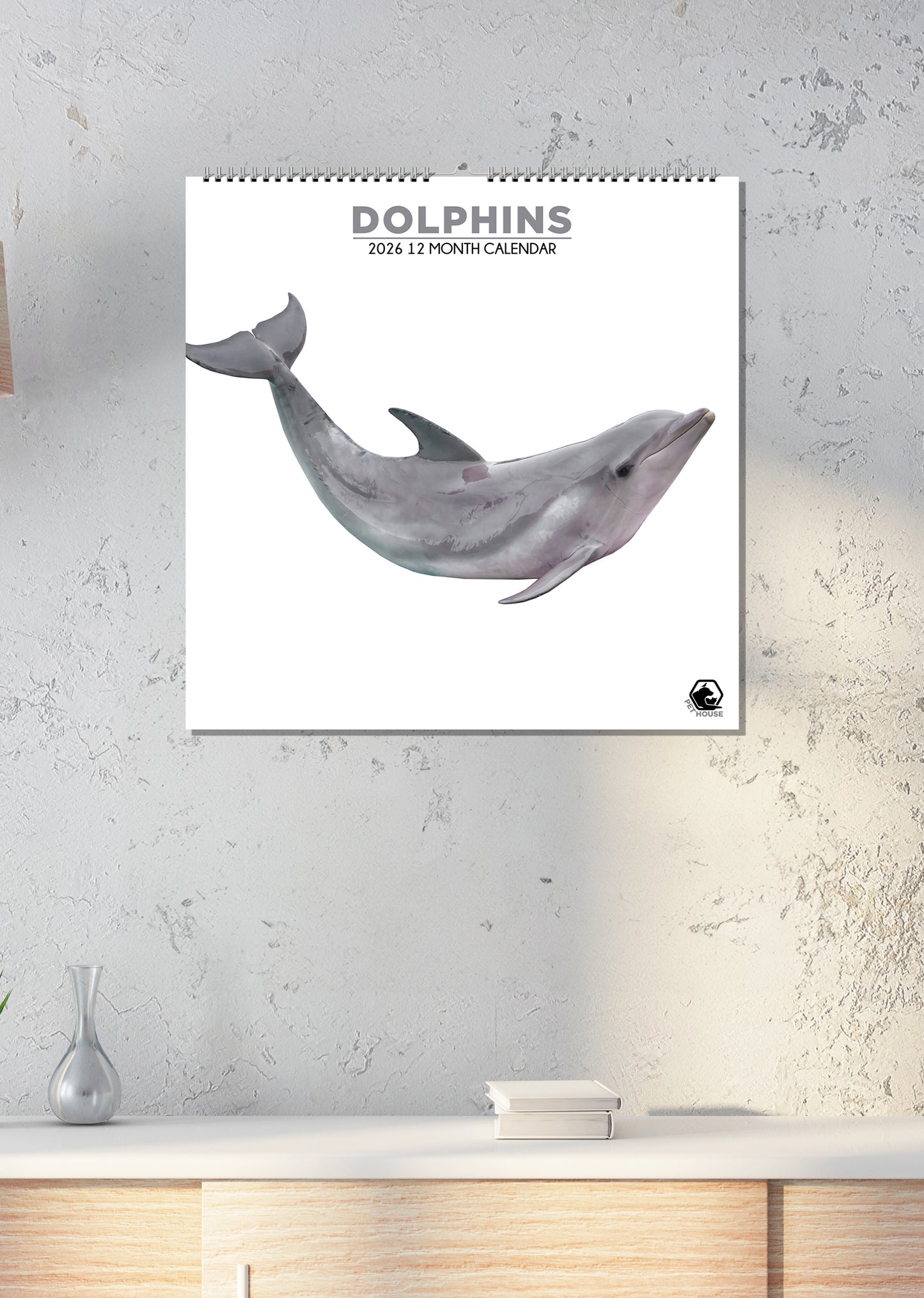 Dolphins - Square Calendar 2026