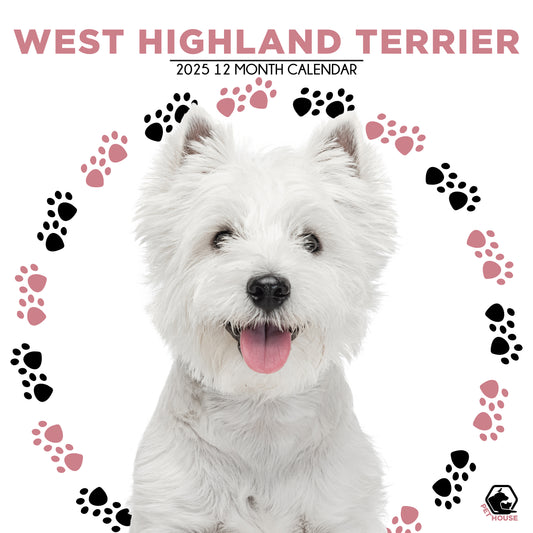 West Highland Terrier Calendar Square 2025