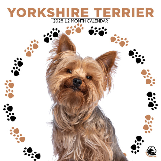 Yorkshire Terrier Calendar Square 2025