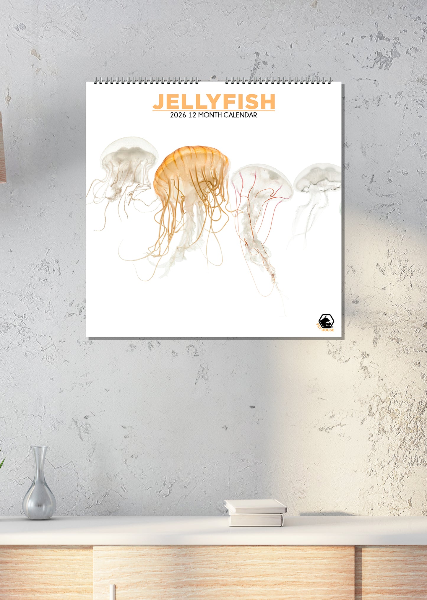 Jellyfish - Square Calendar 2026