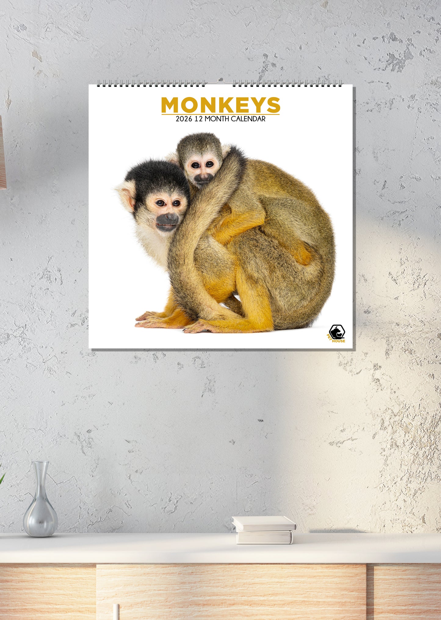 Monkeys - Square Calendar 2026