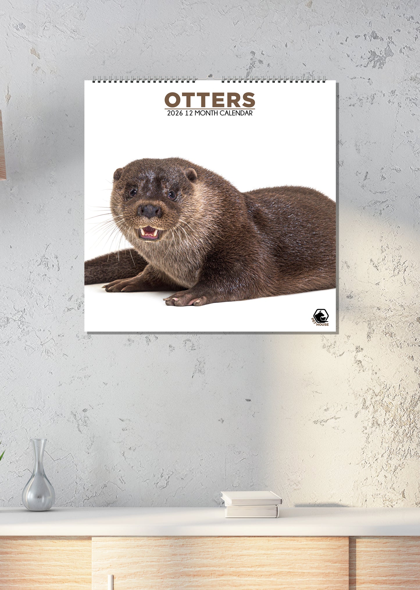 Otters - Square Calendar 2026