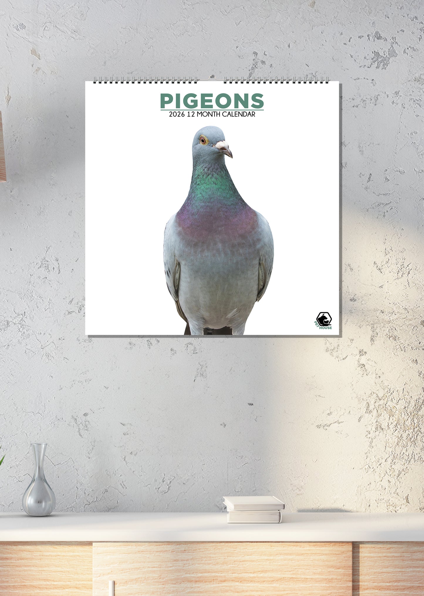 Pigeons - Square Calendar 2026