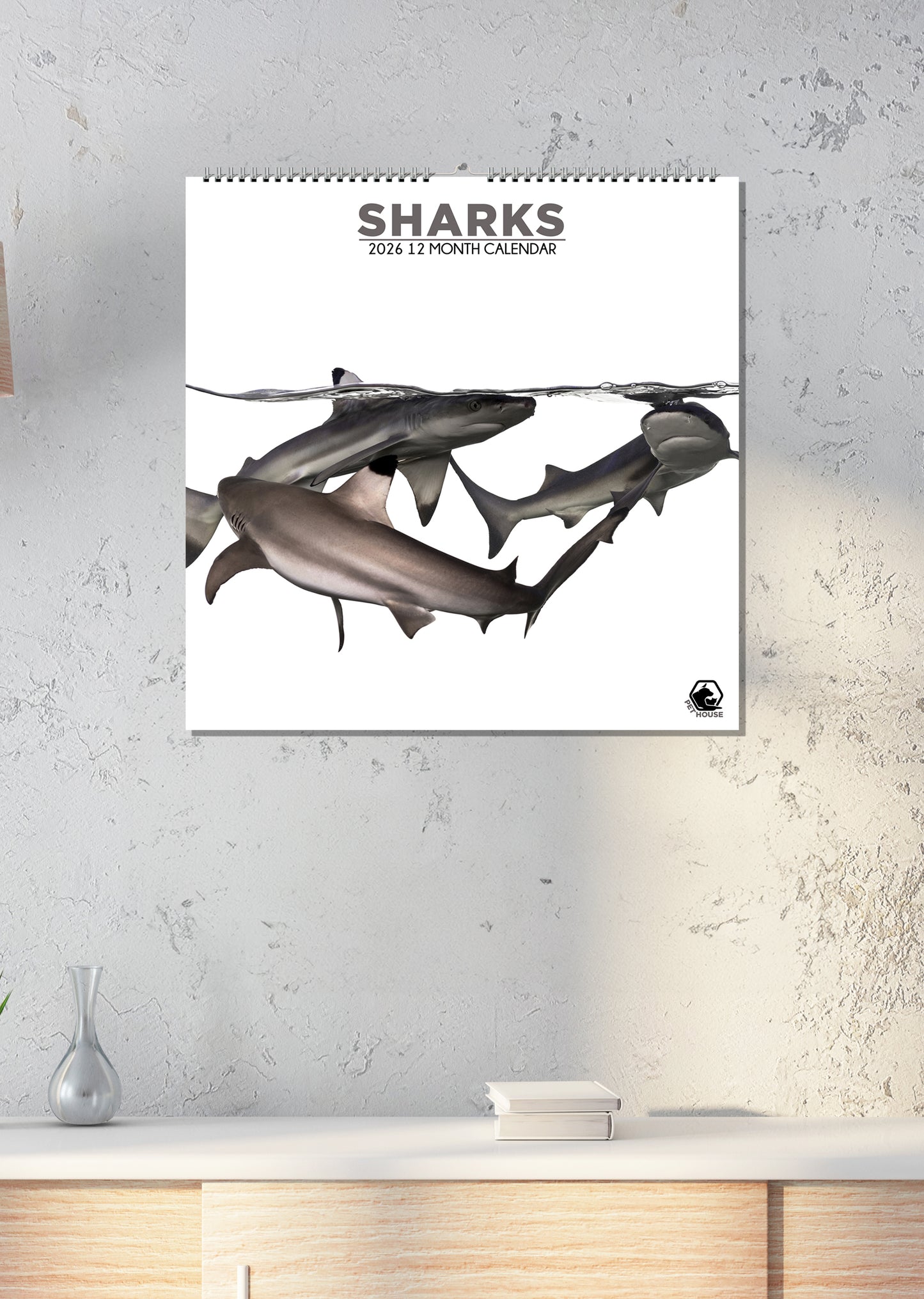 Sharks - Square Calendar 2026