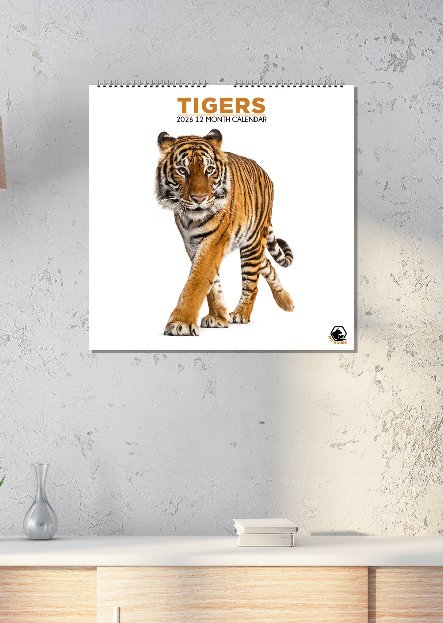 Tigers - Square Calendar 2026