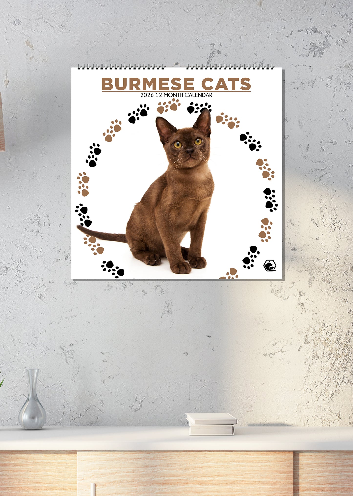 Burmese Cats - Square Calendar 2026