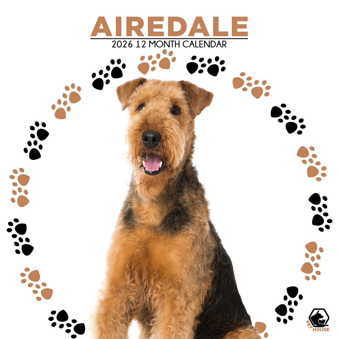 Airedale - Square Calendar 2026