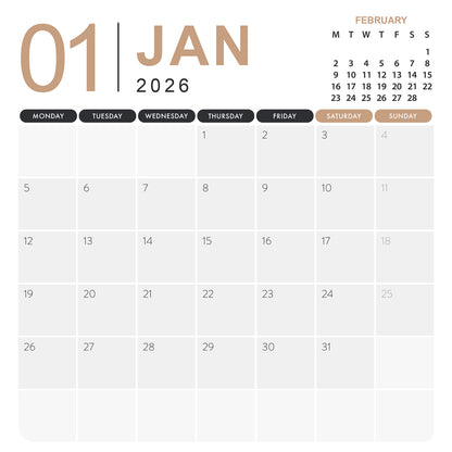 Beagle - Square Calendar 2026