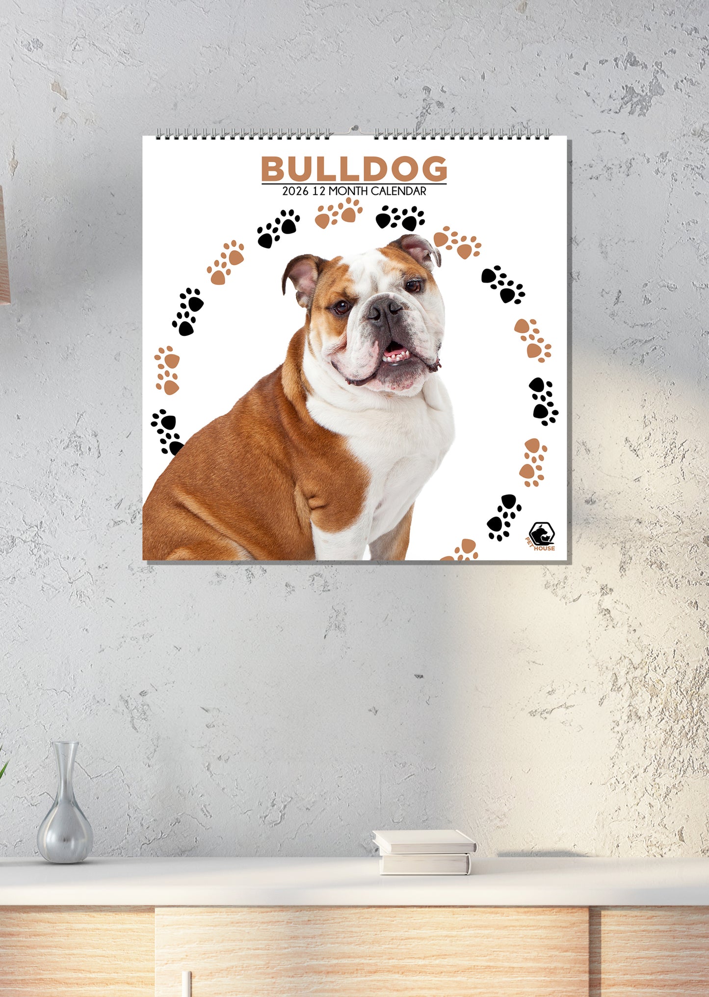 Bulldog - Square Calendar 2026