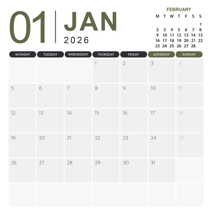 Cavalier King Charles - Square Calendar 2026