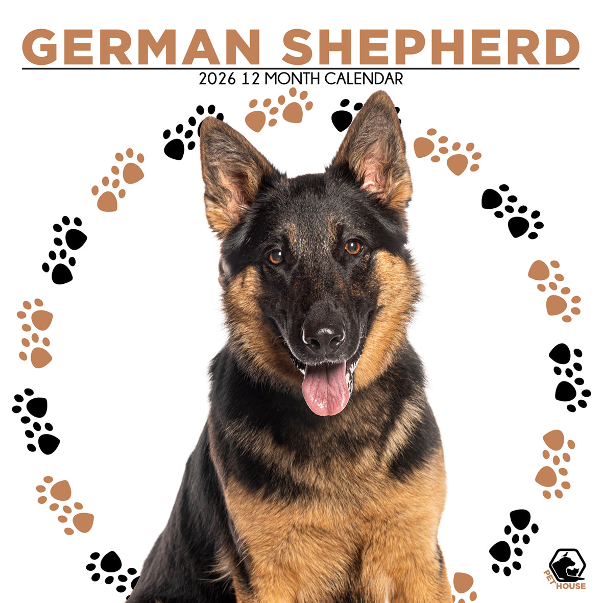 German Shepherd Square Calendar 2026 CalendarsRus