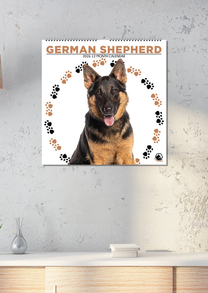 German Shepherd - Square Calendar 2026