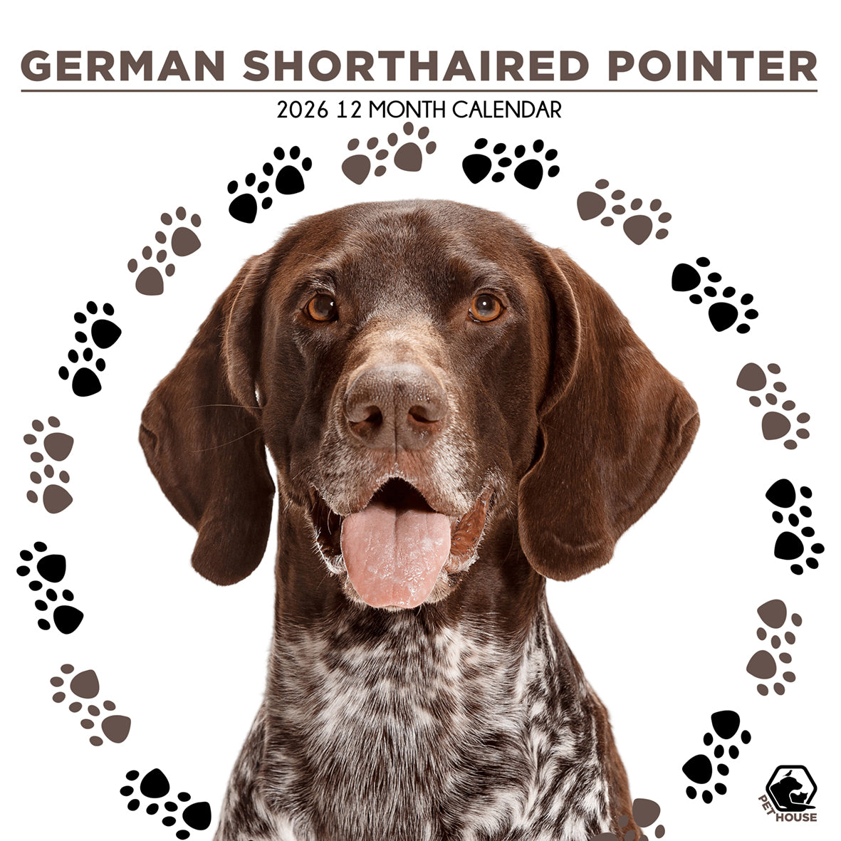 German Shorthaired Pointer - Square Calendar 2026