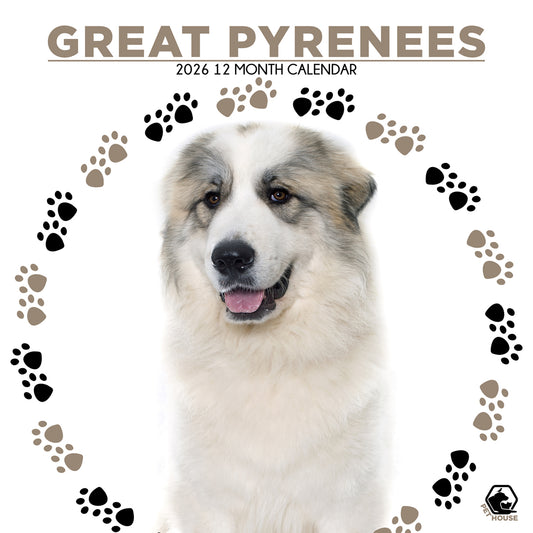 Great Pyrenees - Square Calendar 2026