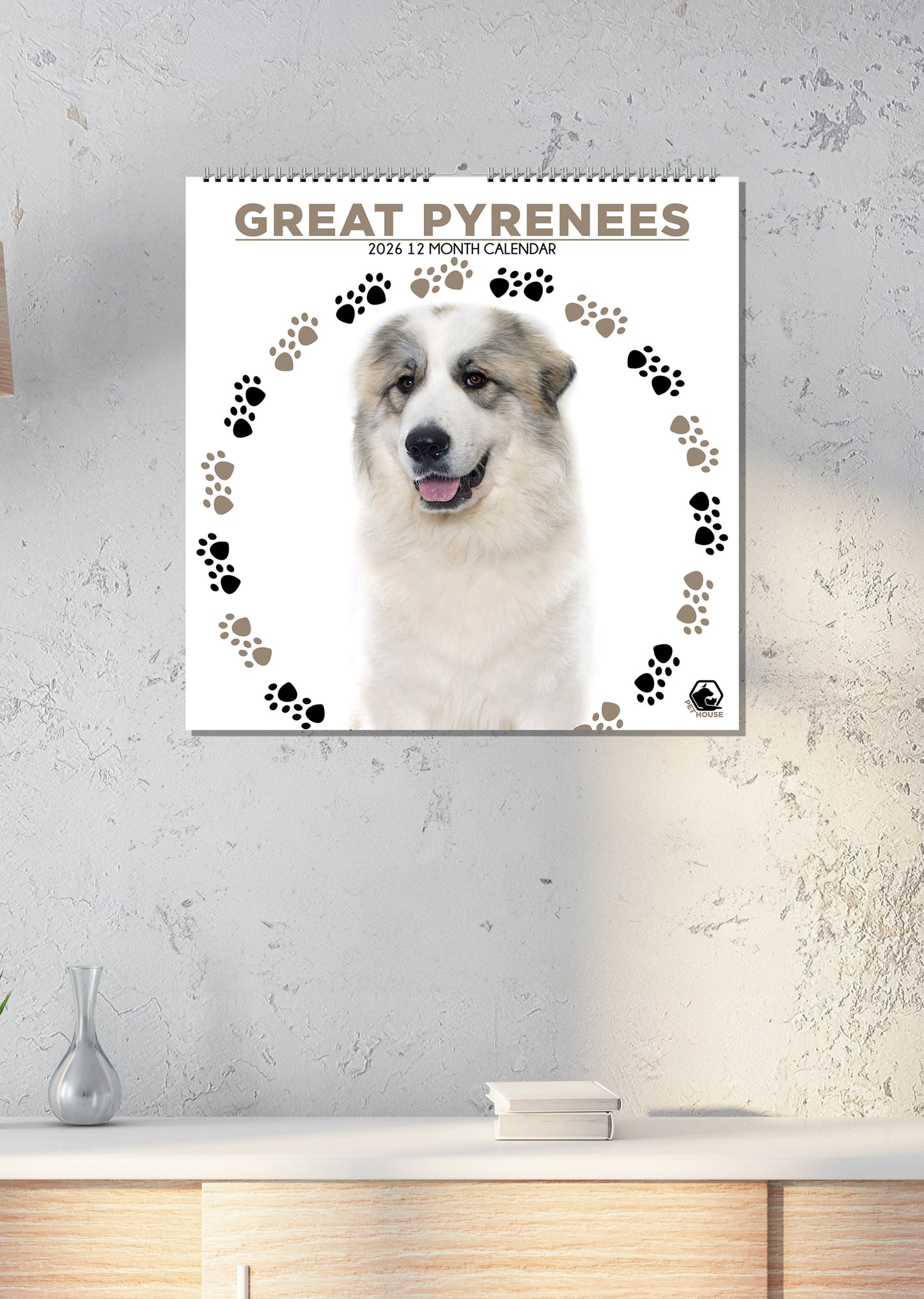 Great Pyrenees - Square Calendar 2026