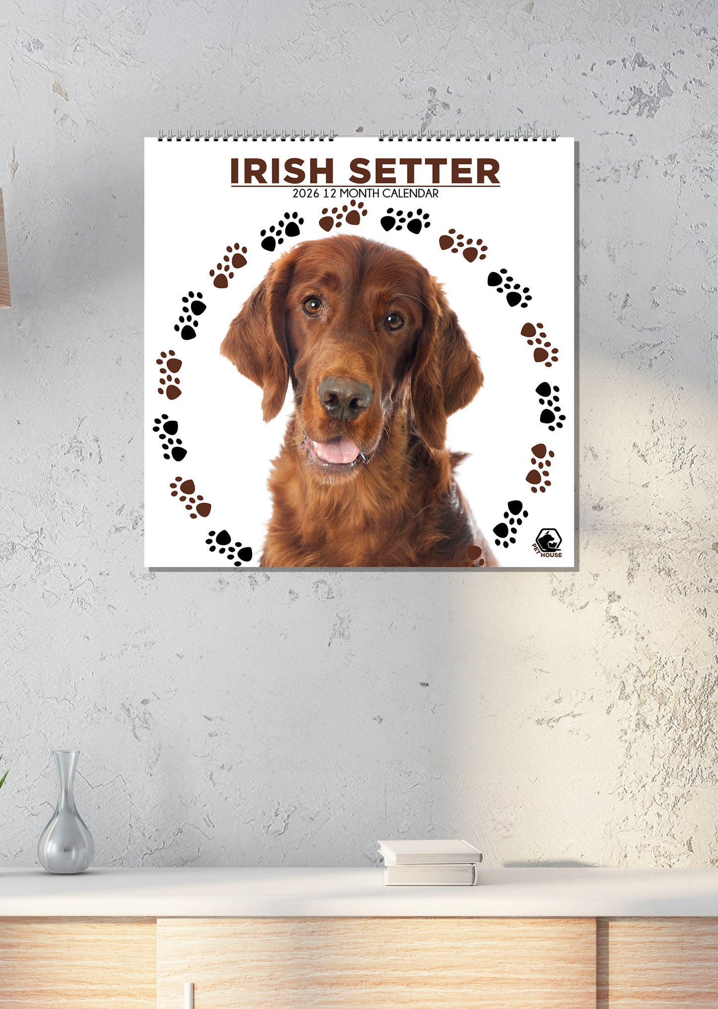 Irish Setter - Square Calendar 2026