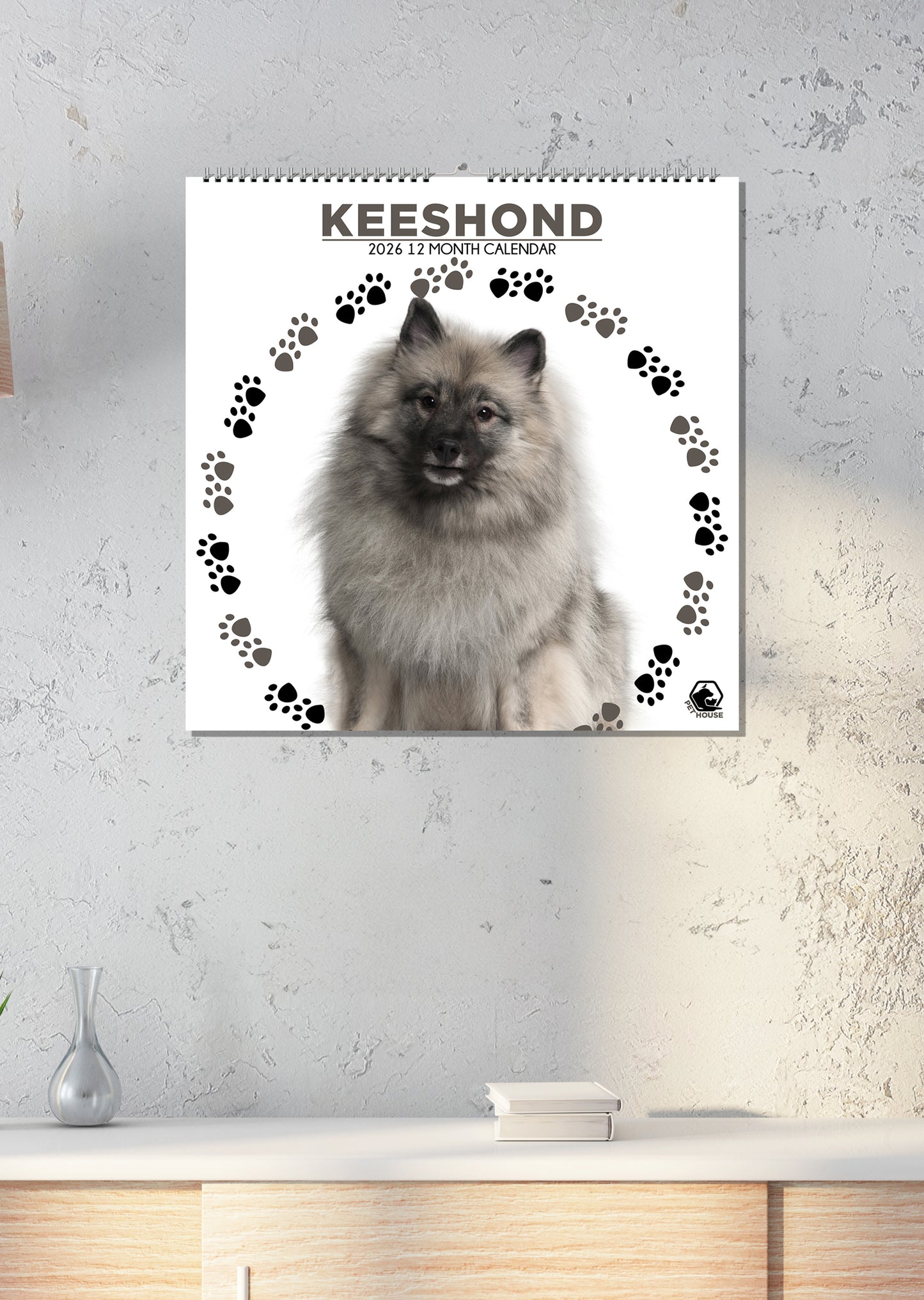 Keeshond - Square Calendar 2026