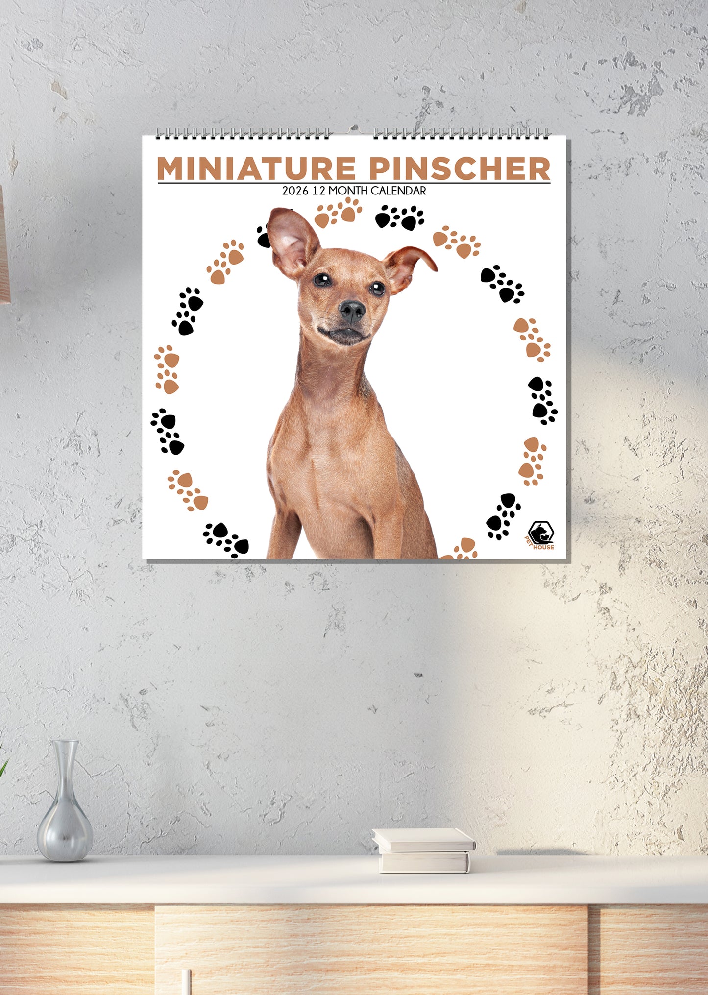 Miniature Pinscher - Square Calendar 2026