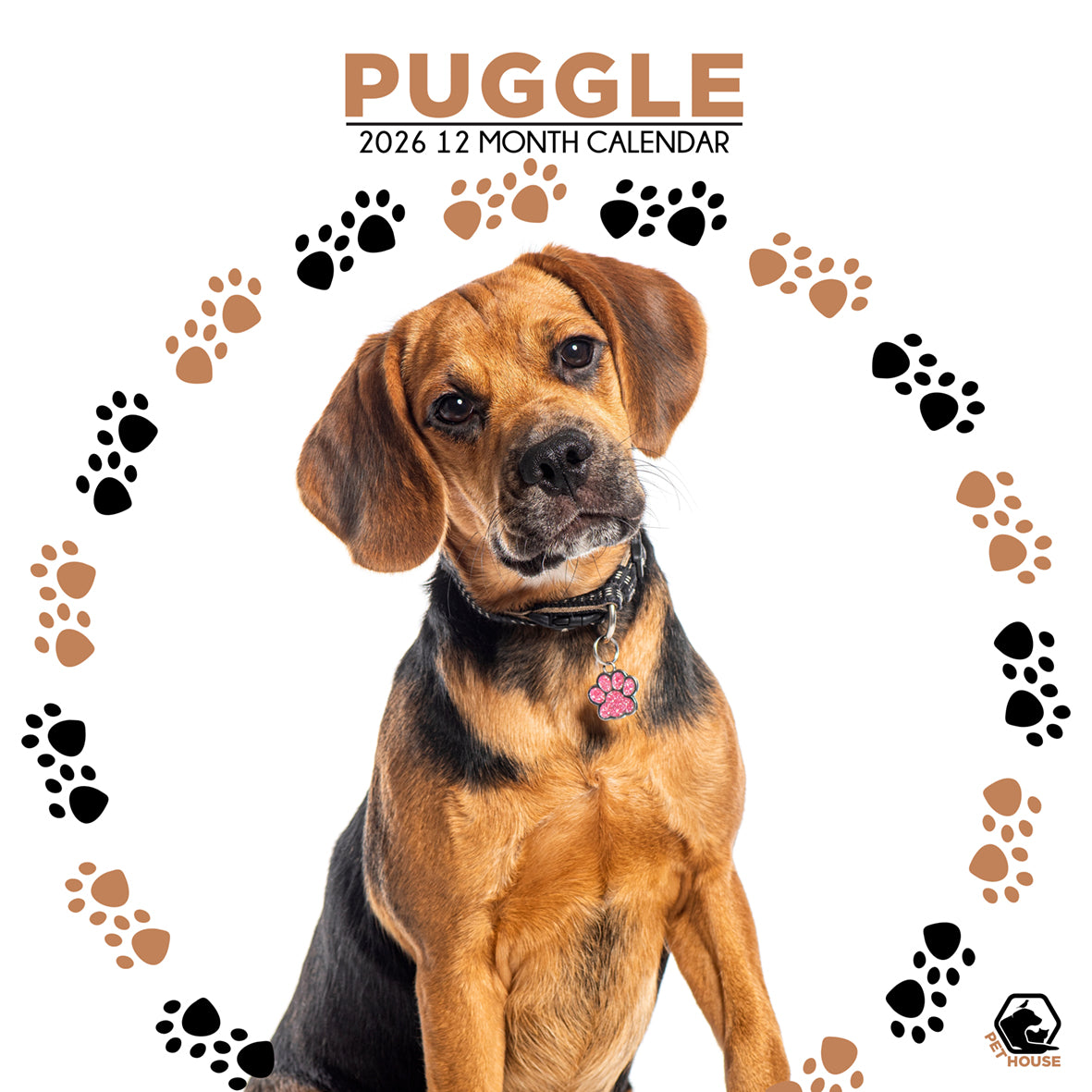 Puggle - Square Calendar 2026