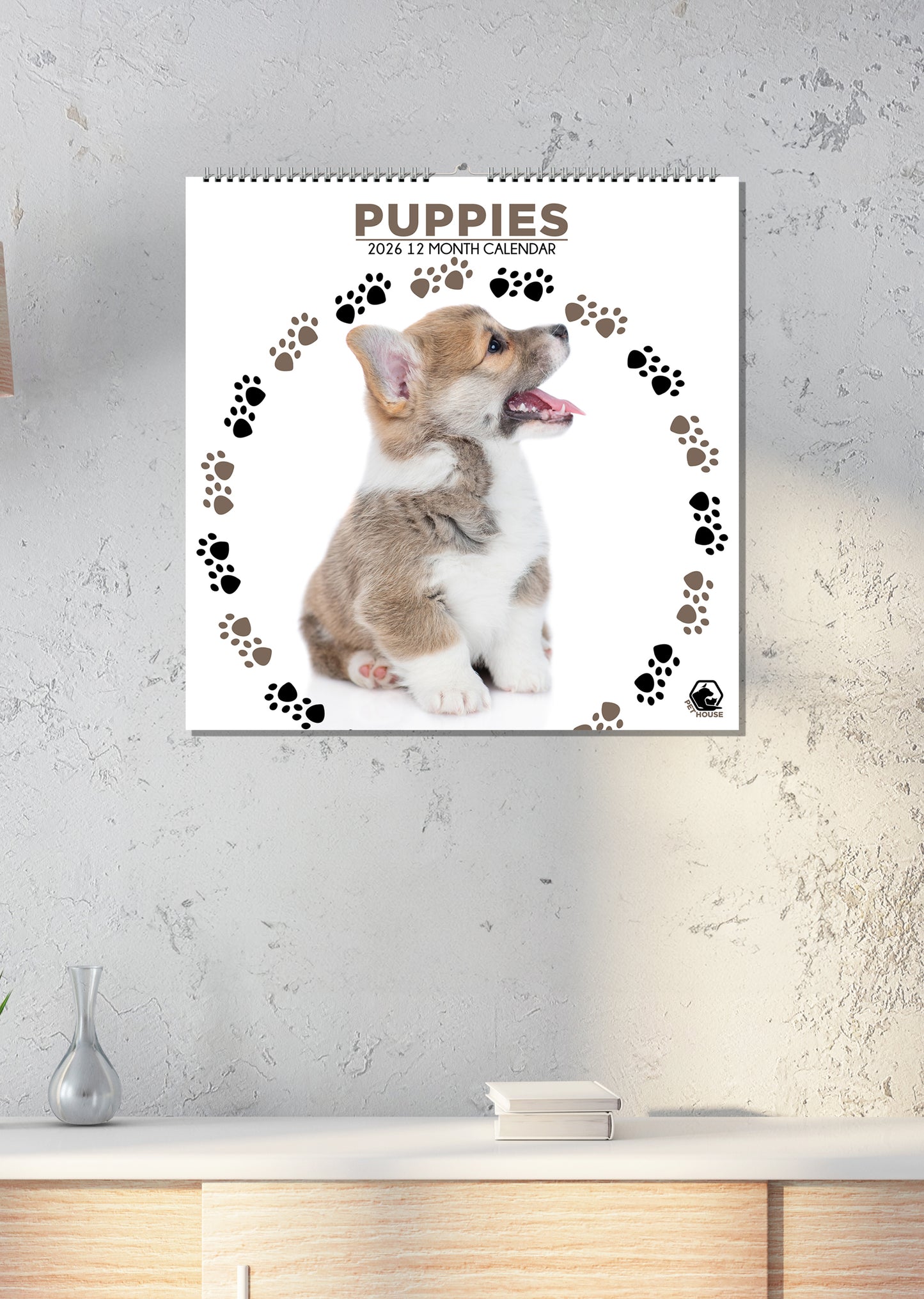 Puppies Calendar - Square Calendar 2026