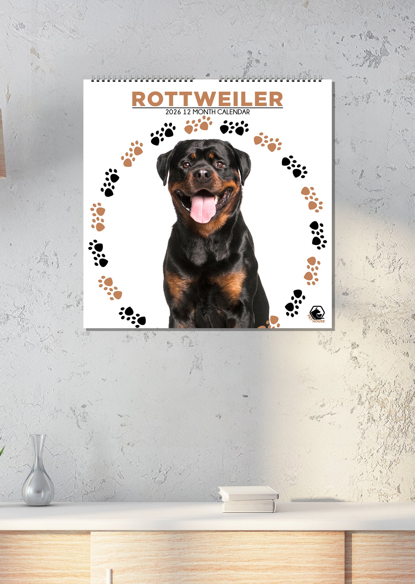 Rottweiler - Square Calendar 2026