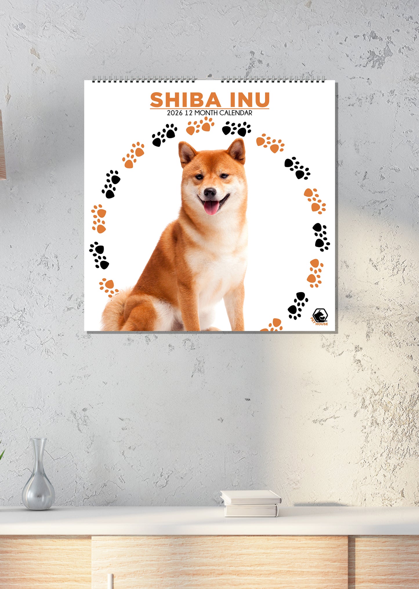 Shiba Inu - Square Calendar 2026