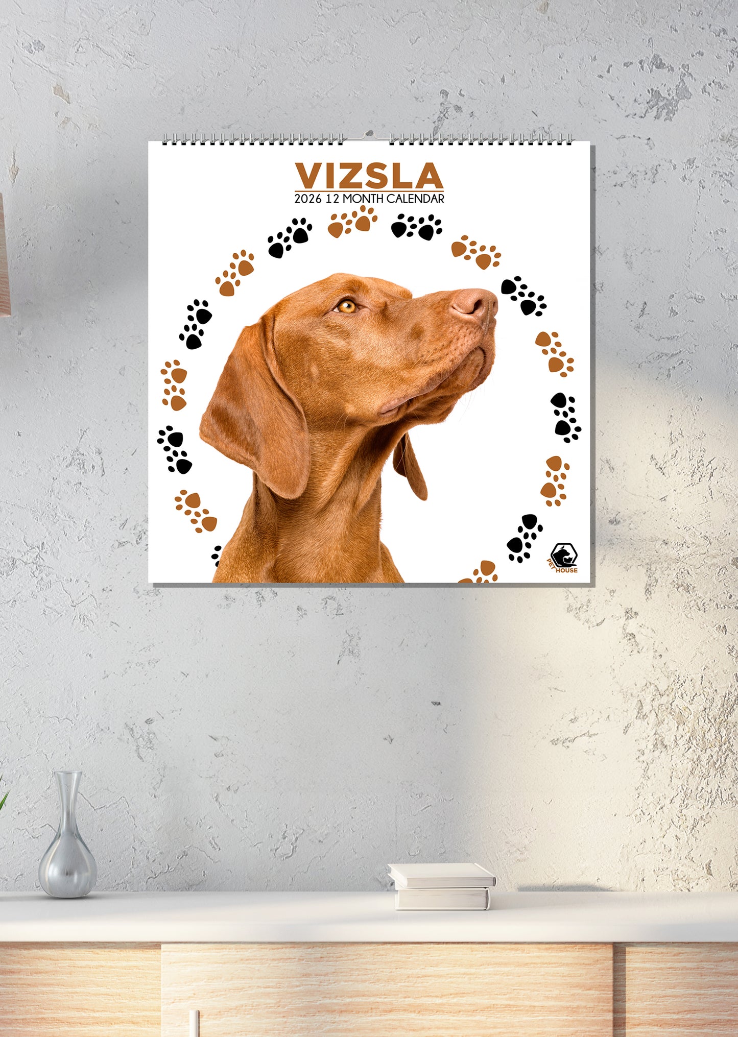 Vizsla - Square Calendar 2026