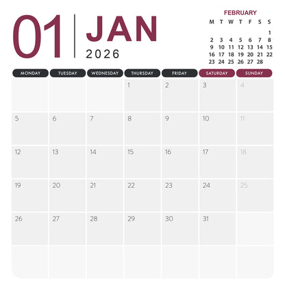 Whippet - Square Calendar 2026