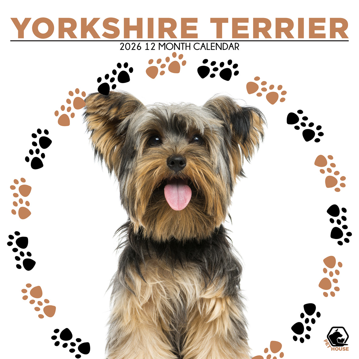 Yorkshire Terrier - Square Calendar 2026