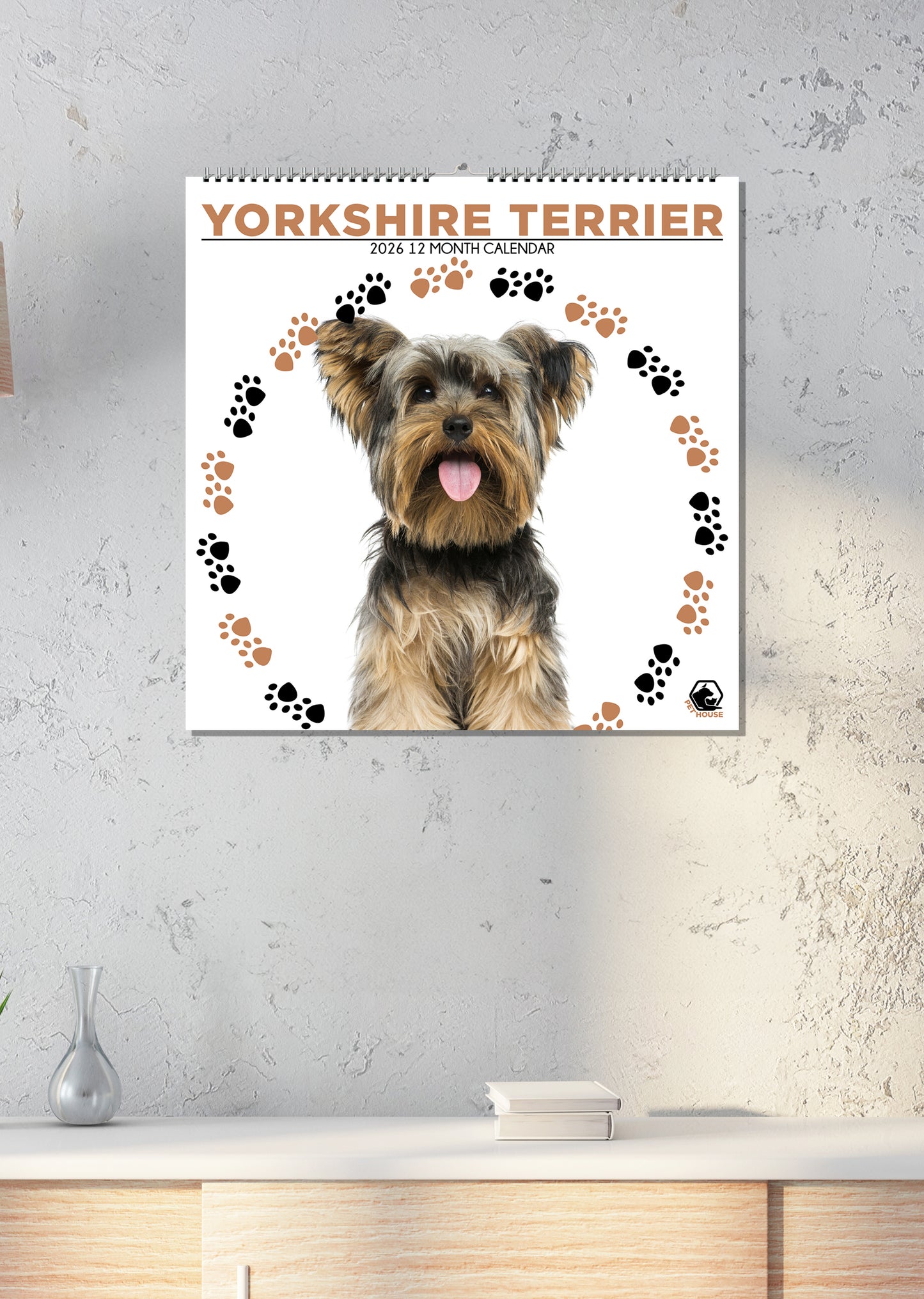 Yorkshire Terrier - Square Calendar 2026