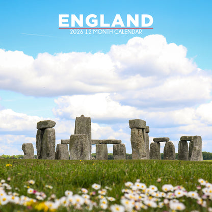 England - Square Calendar 2026