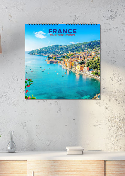 France - Square Calendar 2026