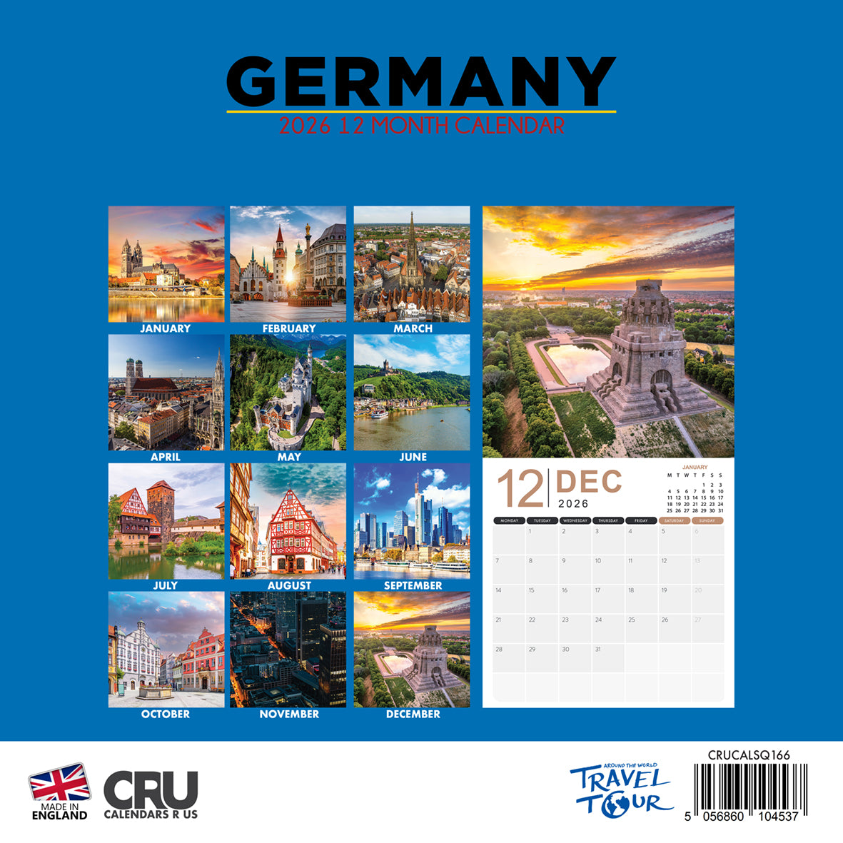 Germany - Square Calendar 2026