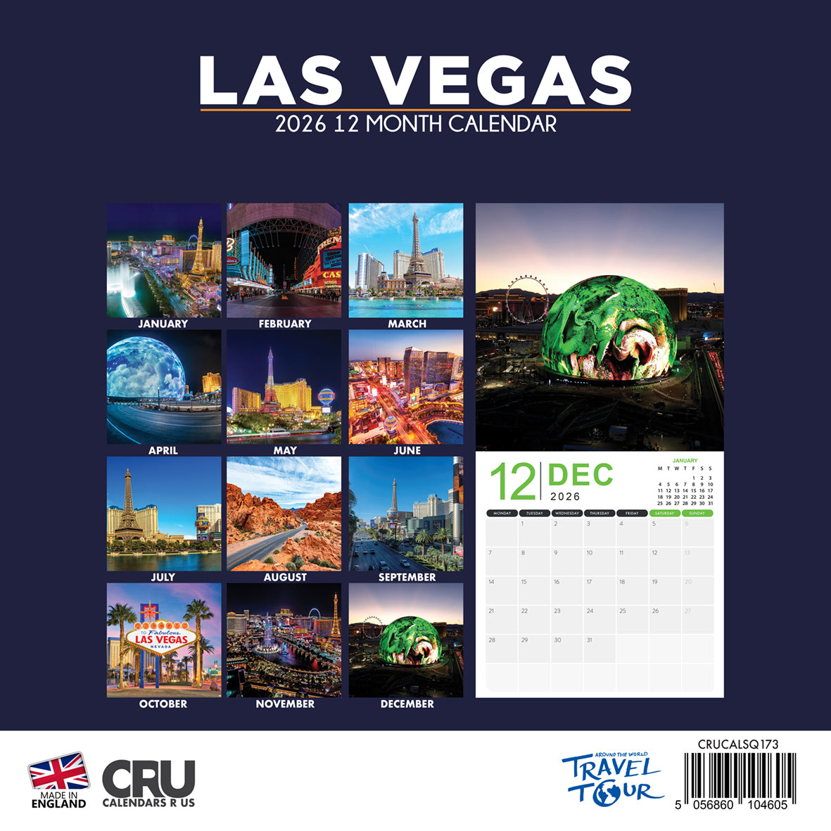 Las Vegas - Square Calendar 2026