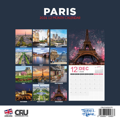 Paris - Square Calendar 2026