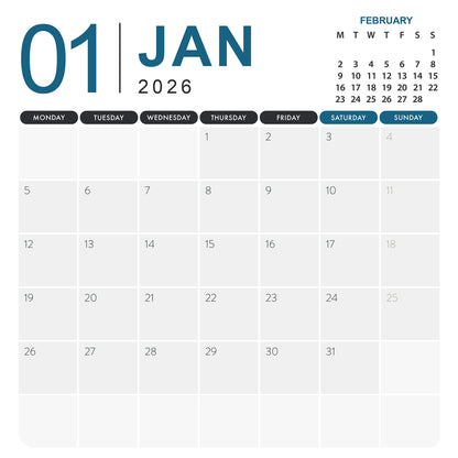 Romantic Europe - Square Calendar 2026