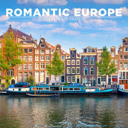 Romantic Europe - Square Calendar 2026