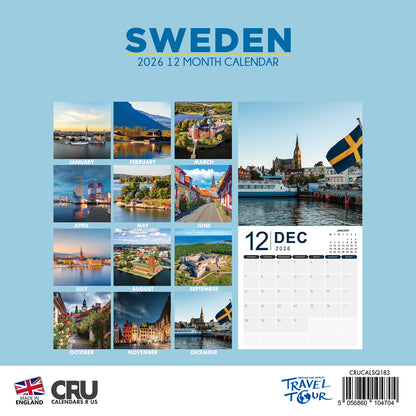 Sweden - Square Calendar 2026