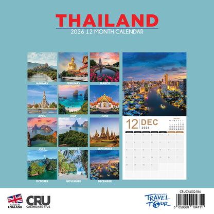 Thailand - Square Calendar 2026