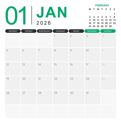 Aurora Borealis - Square Calendar 2026