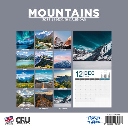 Mountains - Square Calendar 2026