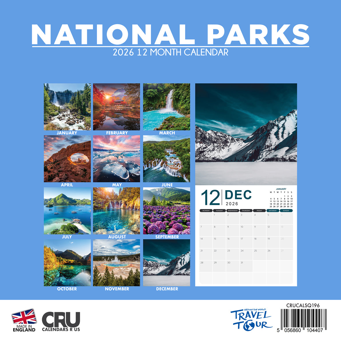 National Parks - Square Calendar 2026