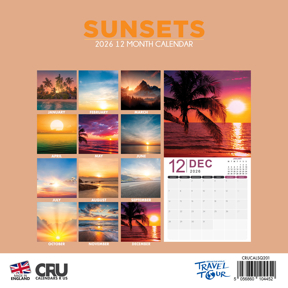 Sunsets - Square Calendar 2026