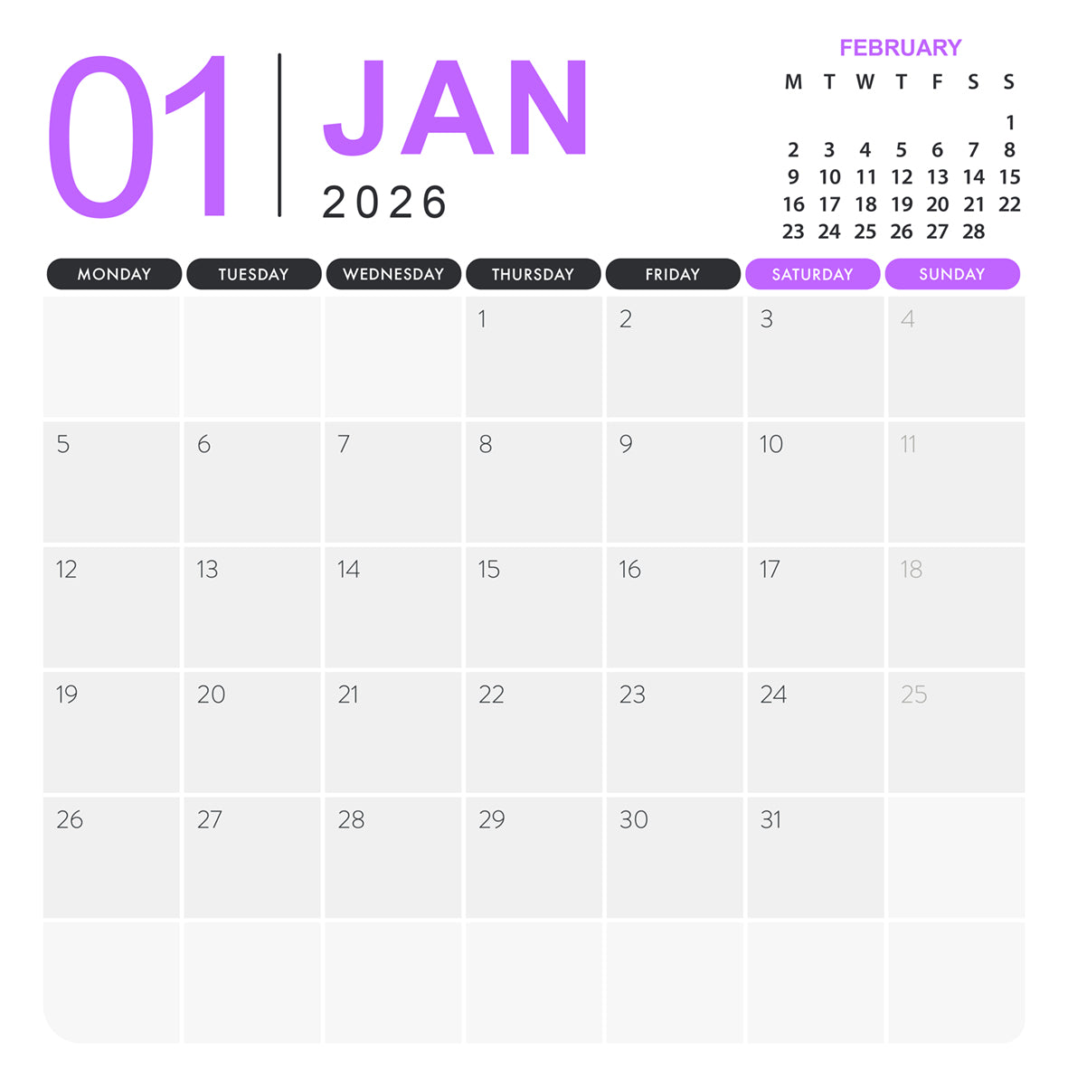 Big Birthday Calendar - Calendar 2026