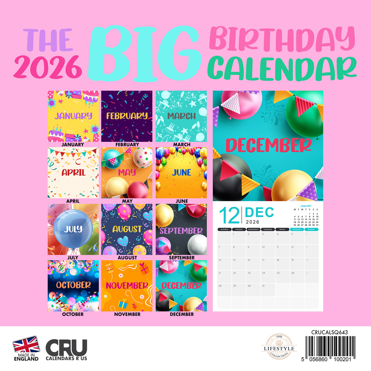Big Birthday Calendar - Calendar 2026