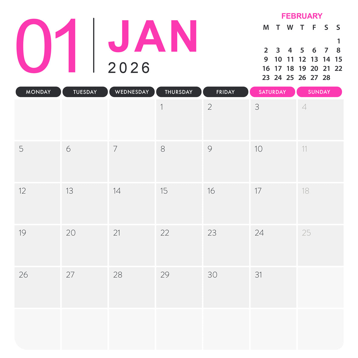 Tranquility - Calendar 2026
