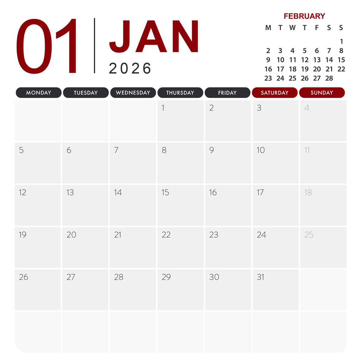 Wine - Calendar 2026