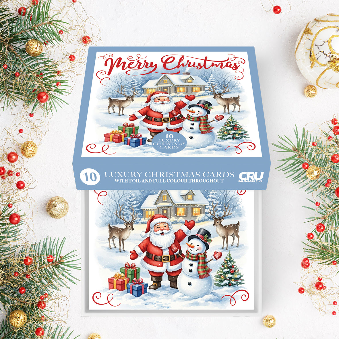 Christmas Cards Vintage Santa Multipack