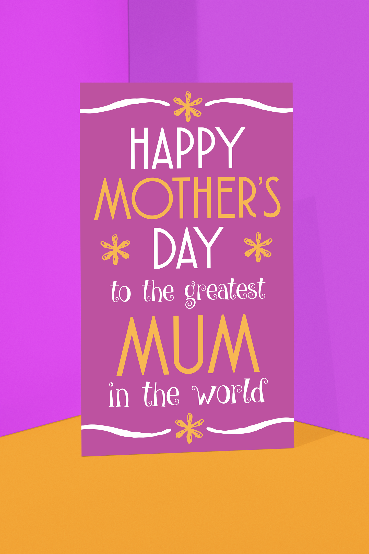 Greatest Mum - Mother's Day Giant Size Card