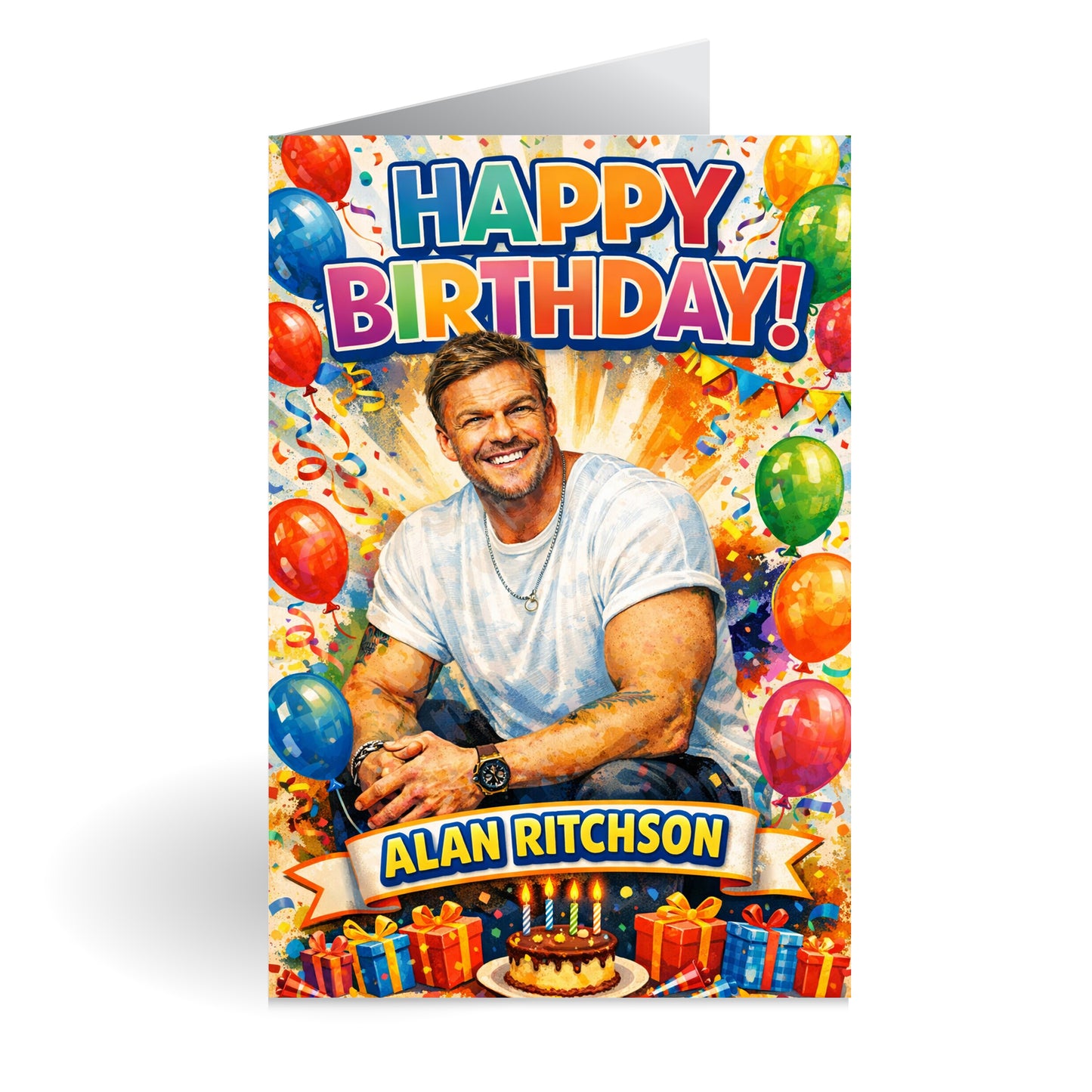 Alan Ritchson Novelty Birthday Card